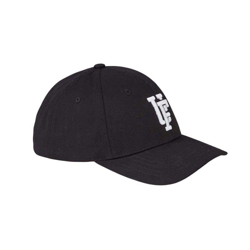 Upfront Embroidered Logo Cap  BlackWhite